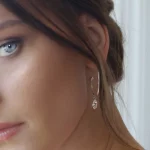 עגילי חישוק מרקיזת סברובסקי