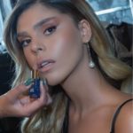 עגילי שרשרת עם פנינה - מיורקה