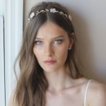 נזר מונה ארוך לשיער עם עלים