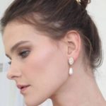 עגילי פנינה ג'ין בשיבוץ אבן סברובסקי