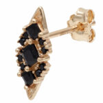 עגילים צמודים ראשל שחור